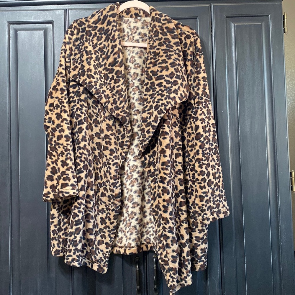 Leopard Plush Cardigan